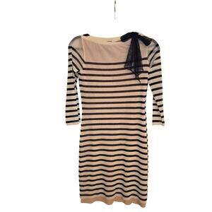 Vintage Jean Paul Gaultier Soleil Breton Stripe Mesh Dress | Size M | 90s Y2K